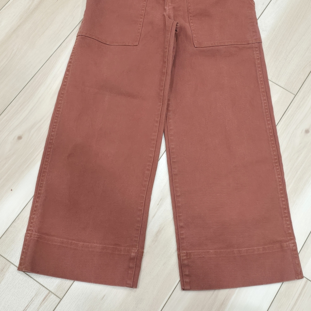 Madewell Utility Wide Leg Pant Size 25 Rust - Picture 9 of 10